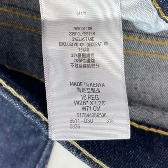 Levi’s 511 Slim Women’s Jeans Size 16R, Waist 28 - Picture 7 of 9